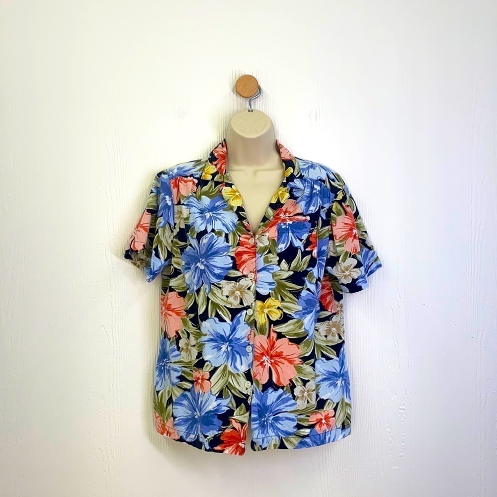 Cathy Daniels - Vintage Y2K Hawaiian Print Shirt Sleeve Shirt Size M